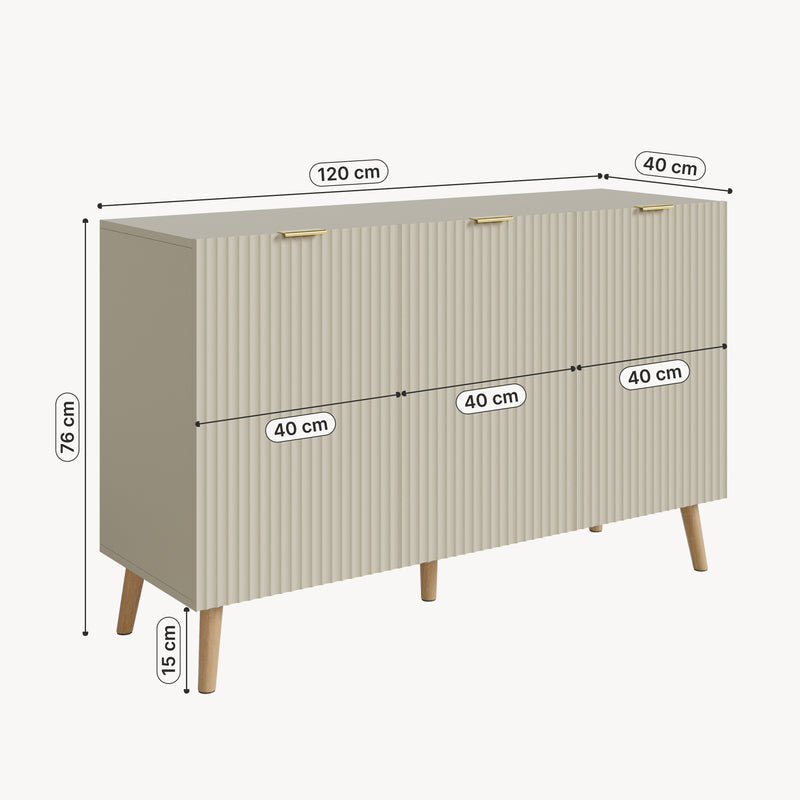Szkic wymiarowy Sideboard Nand [en.casa]