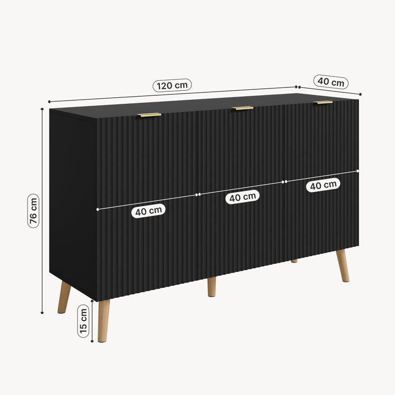 Szkic wymiarowy Sideboard Nand [en.casa]
