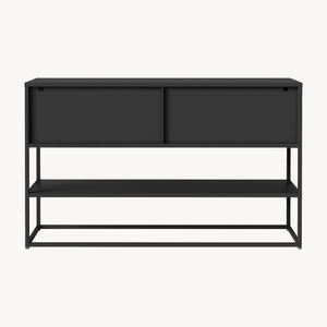 Sideboard Säkylä z 4 szklanymi drzwiami 150x38x90 cm stal [en.casa]