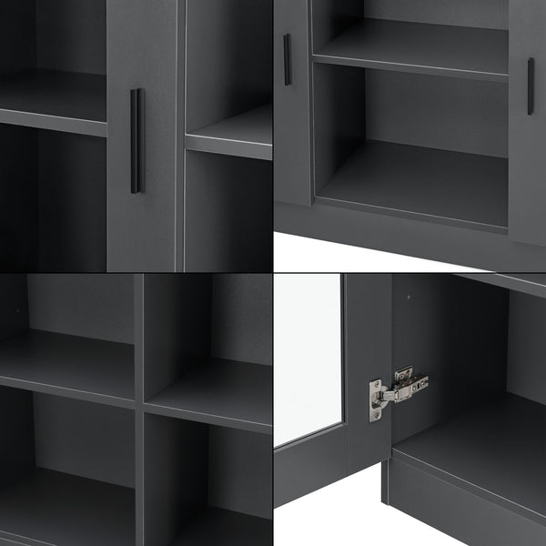 Kredens Spøttrup z przeszklonymi drzwiami w różnych kolorach Kolory [en.casa]