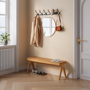 Ławka Lasdarvoo 120x35x45 cm bambus naturalny [en.casa]