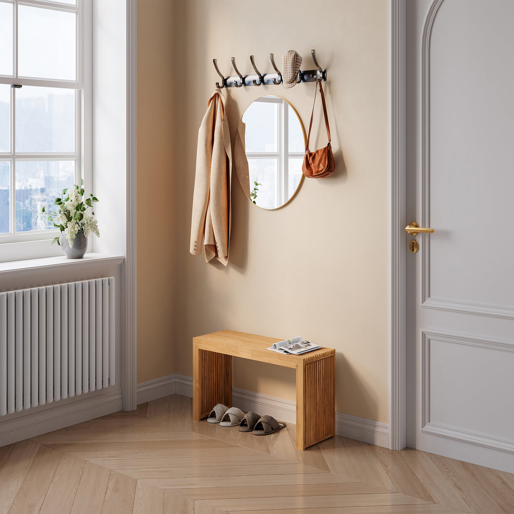 Ławka na buty Korjad 90x33x43 cm bambus [en.casa]