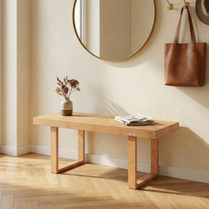 Ławka Aarela 91x41x38 cm bambus [en.casa]