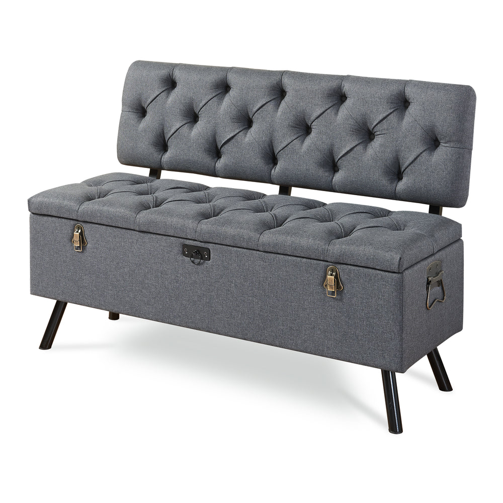 Kufer Malmöhus 110x48x75cm ciemnoszary [en.casa]