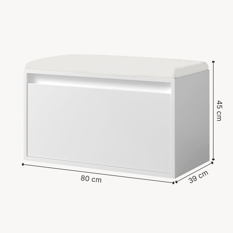 Szkic wymiarowy Ławka Degerfors 80x39x45 cm [en.casa]