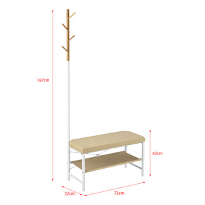 Ławka z półką na buty Rjukan Beige pro.tec