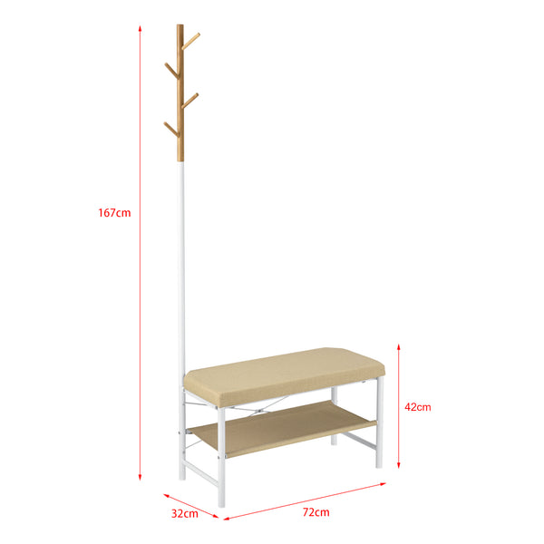 Ławka z półką na buty Rjukan Beige pro.tec