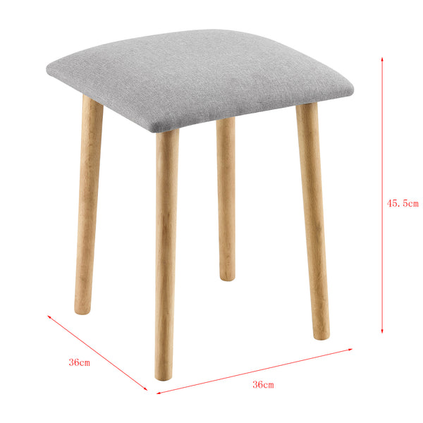 Stołek Gera 45,5 x 36 x 36 cm Tapicerowany w różnych kolorach en.casa
