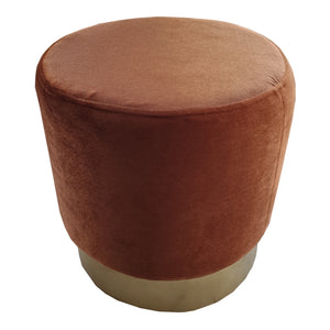 Taboret Larvik 40x40 cm aksamitny [en.casa]