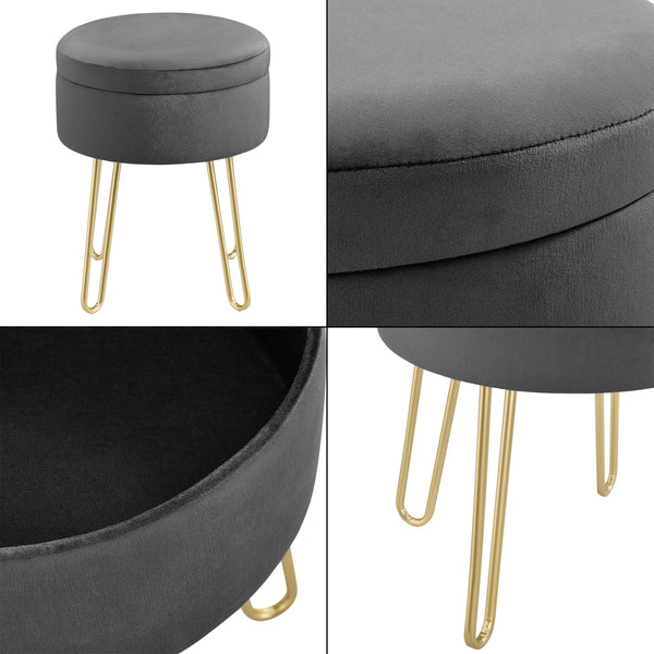 Stołek Siders 48x38x38 cm rama MDF/metal różne kolory kolory en.casa