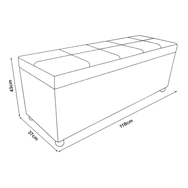 Siedzisko skrzynia Bukit 118x37x43 cm skóra ekologiczna [en.casa]