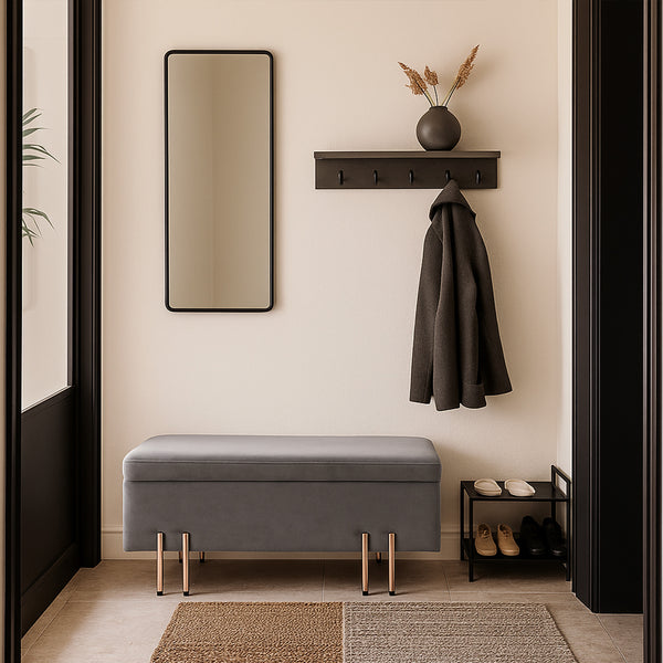 Aksamitna skrzynia do siedzenia Dals [en.casa]