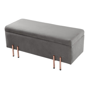 Aksamitna skrzynia do siedzenia Dals [en.casa]