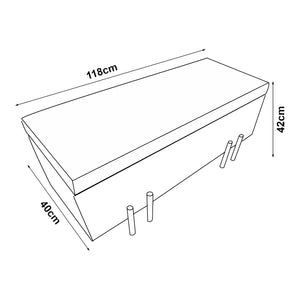 Aksamitna skrzynia do siedzenia Dals [en.casa]