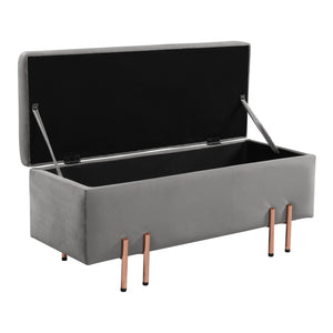 Aksamitna skrzynia do siedzenia Dals [en.casa]