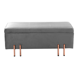 Aksamitna skrzynia do siedzenia Dals [en.casa]