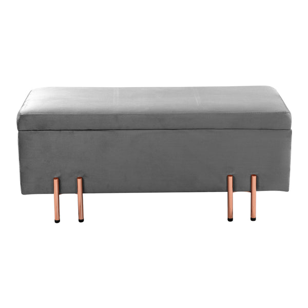 Aksamitna skrzynia do siedzenia Dals [en.casa]