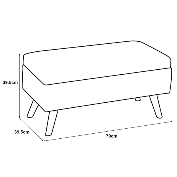 Skrzynia do siedzenia Salford 79x39,5x39,5 cm w różnych kolorach [en.casa]