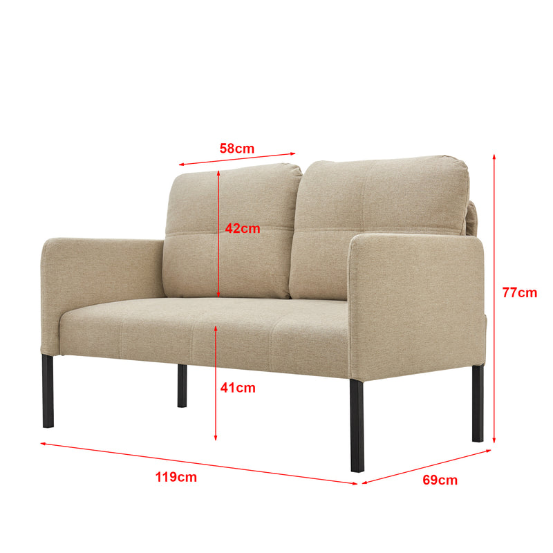 Szkic wymiarowy Sofa 2-osobowa Reichling w różnych kolorach [en.casa]
