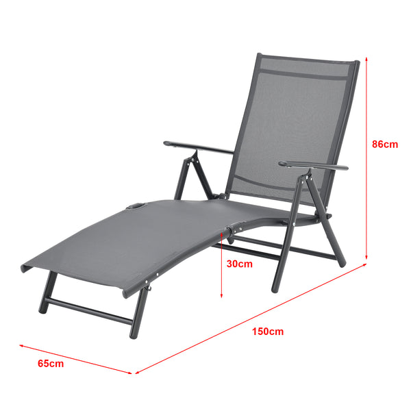 Leżak Alborea z podłokietnikami różne kolory en.casa