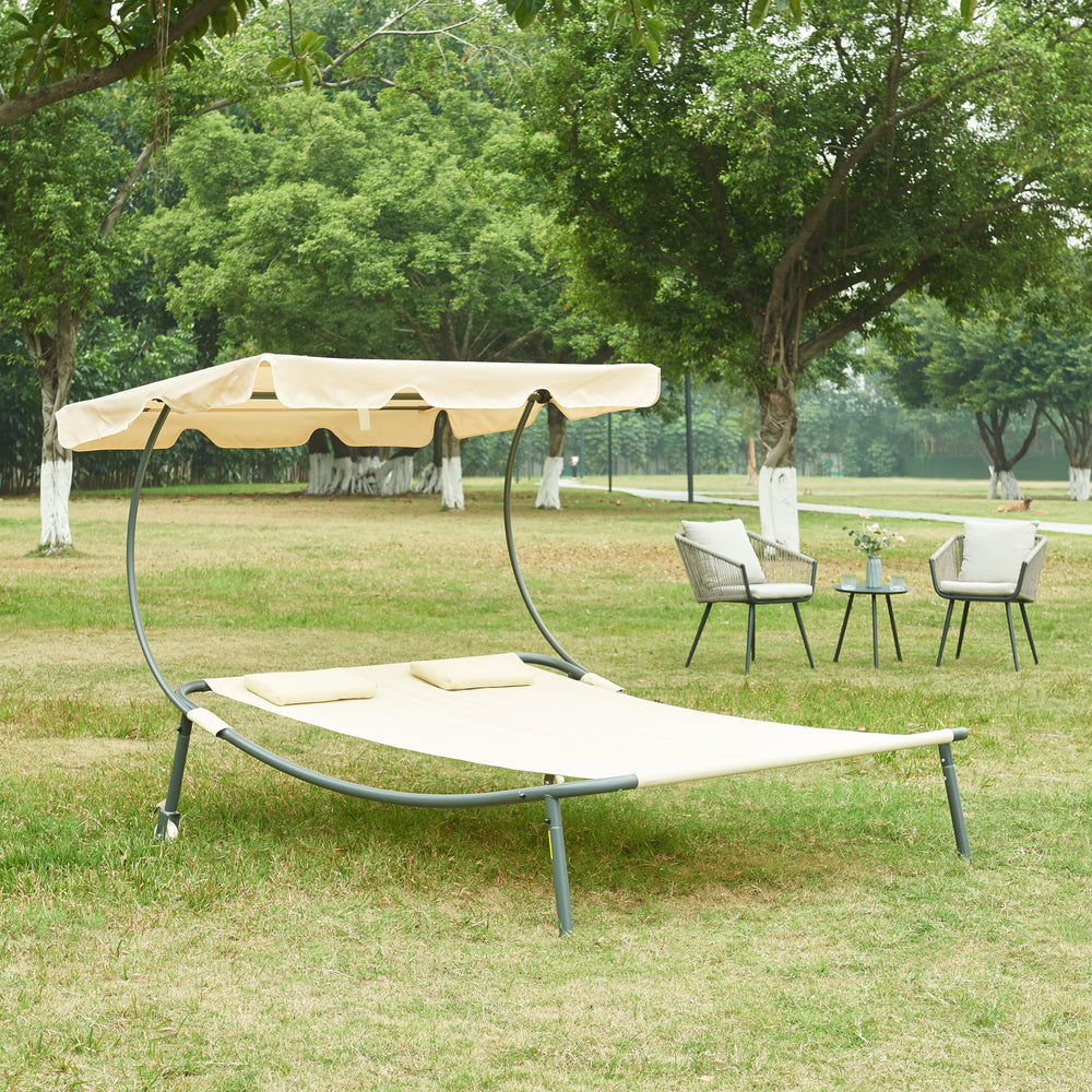 Doppel - Sonnenliege mit Dach Avigliano [casa.pro] - premiumXL