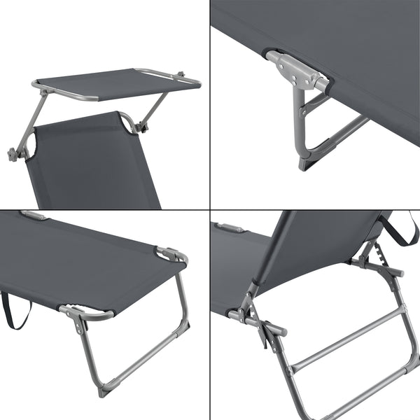 Leżak Getaria 189x57x28 cm [en.casa]