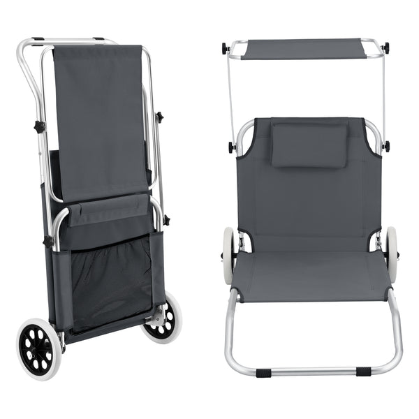 Leżak Lazkano na kółkach en.casa