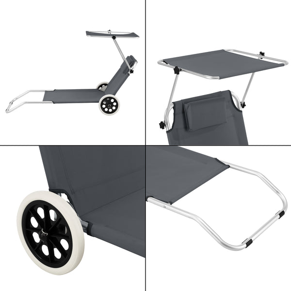 Leżak Lazkano na kółkach en.casa