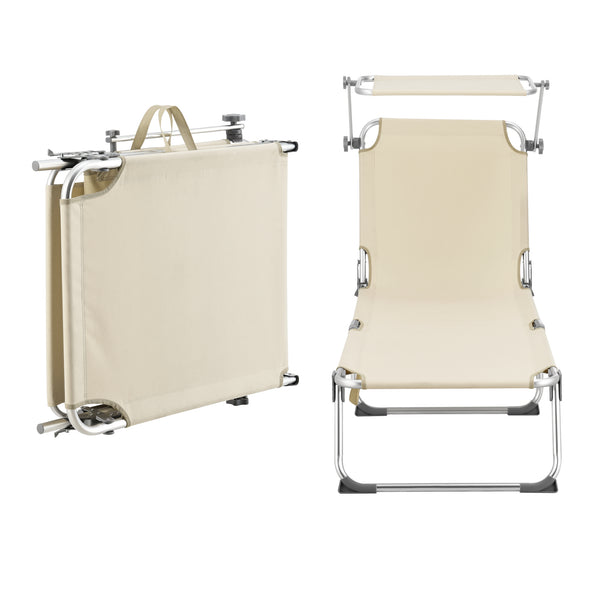 Aluminiowy leżak Legorreta 189x57x28 cm [en.casa]