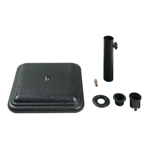 Stojak na parasol Biccari betonowy czarny [casa.pro]