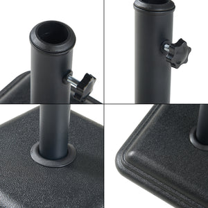 Stojak na parasol Biccari betonowy czarny [casa.pro]