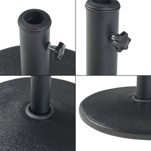 Stojak na parasol Bionaz betonowy czarny [casa.pro]