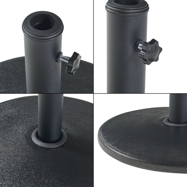 Stojak na parasol Bionaz betonowy czarny [casa.pro]