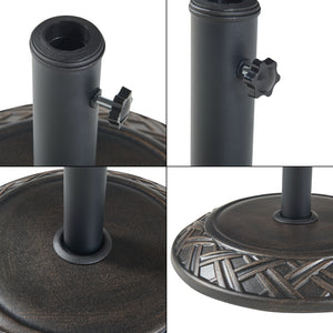 Stojak na parasol Bisegna betonowy Ø50x7cm 25 kg [casa.pro]