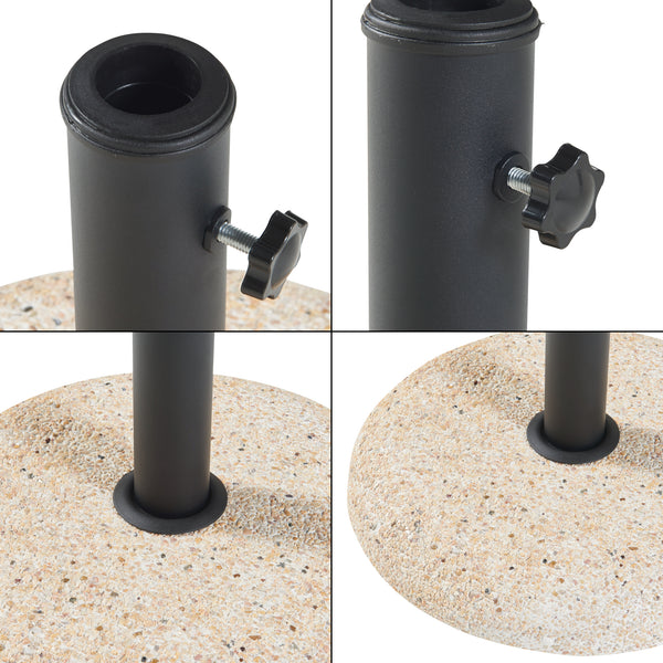 Stojak na parasol Bitritto betonowy Ø45x6 cm [casa.pro]