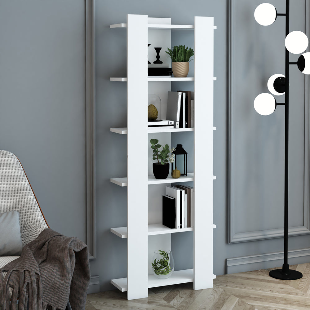 Biały regał Præstø [en.casa]