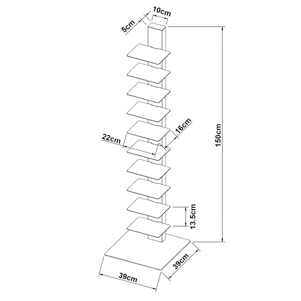 Półka stojąca Eksjö 150x39x39 cm [en.casa]