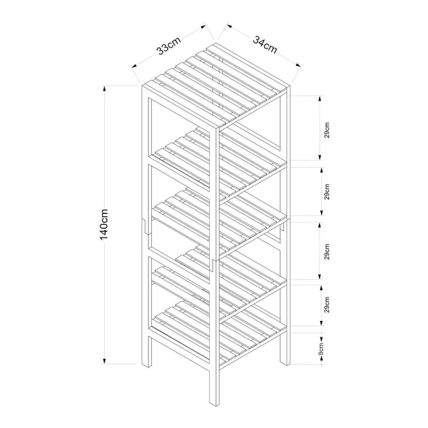 Regał stojący Lierne bambus naturalny [en.casa]