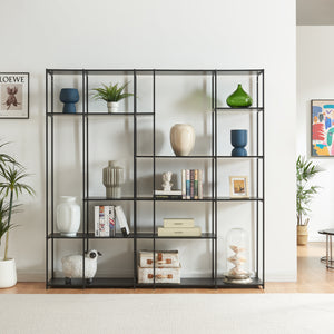 Półka stojąca Rælingen czarna [en.casa]