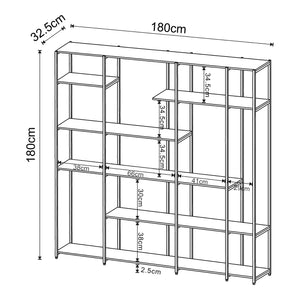 Półka stojąca Rælingen czarna [en.casa]