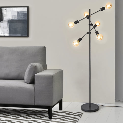 Lampa podłogowa Craigavon 154cm x 28cm czarna [lux.pro]