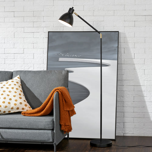 Lampa podłogowa Stockport 139cm czarny/złoty [lux.pro]