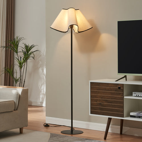 Stehleuchte Ashton 153cm Schwarz/Weiß [lux.pro] - premiumXL