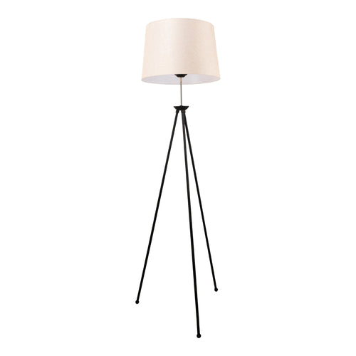 Lampa podłogowa Orpington 1 x E27 metal czarny / kremowy [lux.pro]
