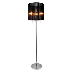 [lux.pro]® Lampa stojąca - Fabrica 3 x E 14 - 42W - chrom/czarna
