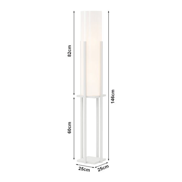 Lampa stojąca Gisborne z półką [lux.pro]