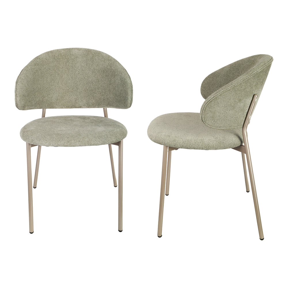 Zestaw krzeseł do jadalni Lipis tekstylny zielony [en.casa]