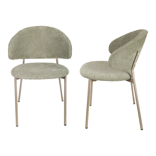 Zestaw krzeseł do jadalni Lipis tekstylny zielony [en.casa]