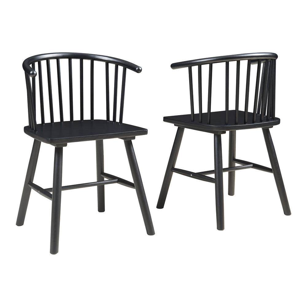 Krzesło do jadalni Stami zestaw 2 sztuk drewno [en.casa]