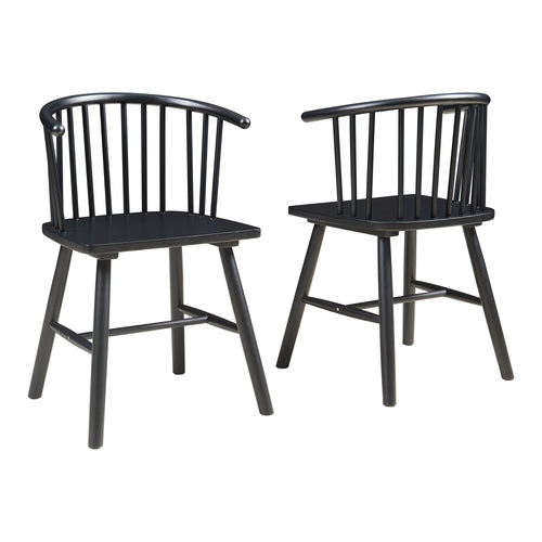 Krzesło do jadalni Stami zestaw 2 sztuk drewno [en.casa]